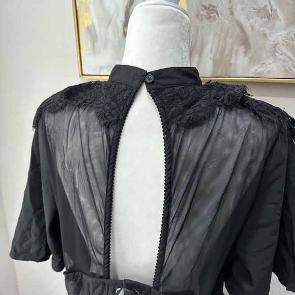 Corset Story Lace Detail Goth Dress - Picture 8 of 11